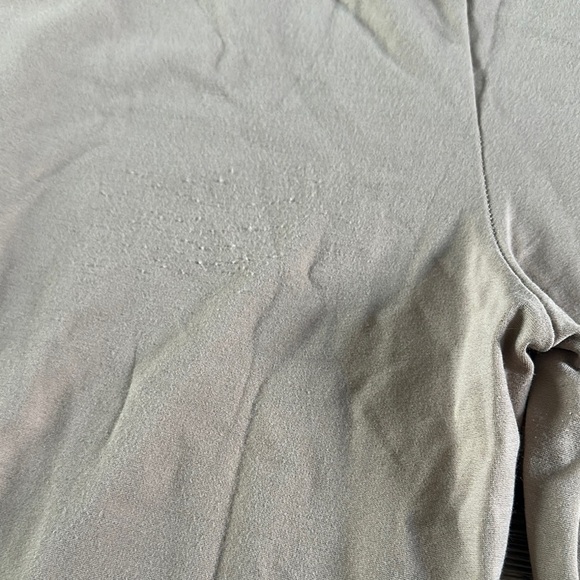 Maternity Tan Cropped Leggings with Elastic Waistband - Picture 6 of 6